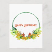 Carte d'anniversaire d'automne (Devant)