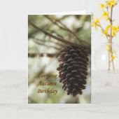 Carte d'anniversaire d'automne (Fleur jaune)