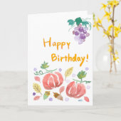 Carte d'anniversaire d'automne (Fleur jaune)