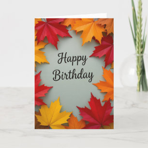 Carte d'anniversaire d'automne, Anniversaire d'aut