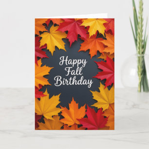 Carte d'anniversaire d'automne, Anniversaire d'aut