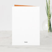 Carte d'anniversaire d'automne rustique Fleurs Flo (Dos)