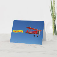 CARTE D'ANNIVERSAIRE D'AVION PILOTE