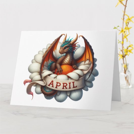 Carte d'anniversaire d'avril (Fleur jaune)