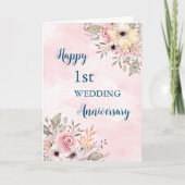 Carte d'anniversaire de 1er Mariage (Devant)