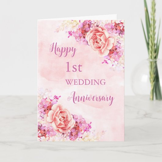 Carte d'anniversaire de 1er Mariage (Devant)