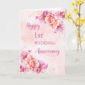 Carte d'anniversaire de 1er Mariage (Fleur jaune)