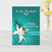 carte d'anniversaire de 2 ans pour une épouse (Fleur jaune)