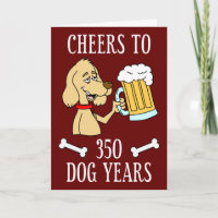 Carte d'anniversaire de 350 ans de chien