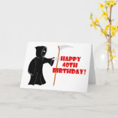 Carte d'anniversaire de 40e année de la Faucheuse (Fleur jaune)