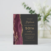 Carte d'anniversaire de 50 ans avec code QR en aga (Debout devant)