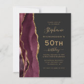 Carte d'anniversaire de 50 ans avec code QR en aga (Devant)