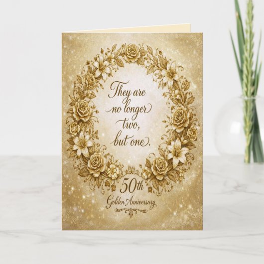 Carte d'anniversaire de 50 ans d'or (Devant)