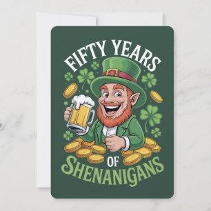 Carte d'anniversaire de 50 ans pour la Saint-Patri