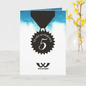 Carte d'anniversaire de 5 ans pour l'employé (Fleur jaune)