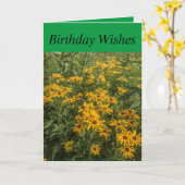 Carte d'anniversaire de 5 po x 7 po (Fleur jaune)