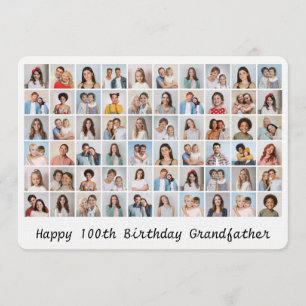 Carte d'anniversaire de 60 photos collage Ajoutez