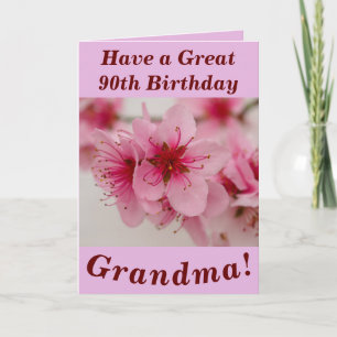 Carte d'anniversaire de 90e anniversaire brillante