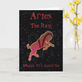 Carte d'anniversaire de Aries (Fleur jaune)