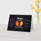 Carte d'anniversaire de Aries (Fleur jaune)