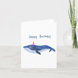 Carte d'anniversaire de baleine