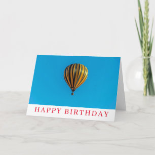 Carte d'anniversaire de ballon à air chaud