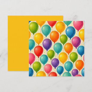Carte d'anniversaire de ballon coloré !