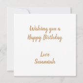 Carte d'anniversaire de banane (Dos)