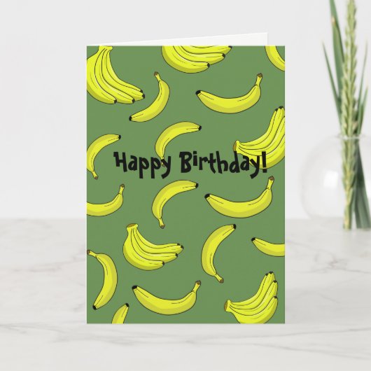 Carte d'anniversaire de bananes (Devant)