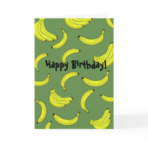 Carte d'anniversaire de bananes