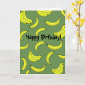 Carte d'anniversaire de bananes (Fleur jaune)