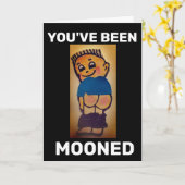 CARTE D'ANNIVERSAIRE DE BARE BUTT FUNNY (Fleur jaune)