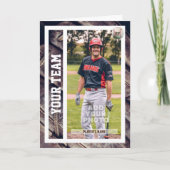 Carte d'anniversaire de base-ball avec statistique (Devant)