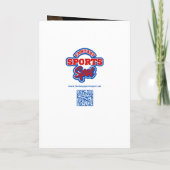 Carte d'anniversaire de base-ball avec statistique (Dos)