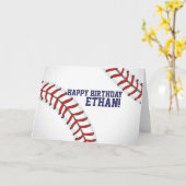 Carte d'anniversaire de baseball (Fleur jaune)