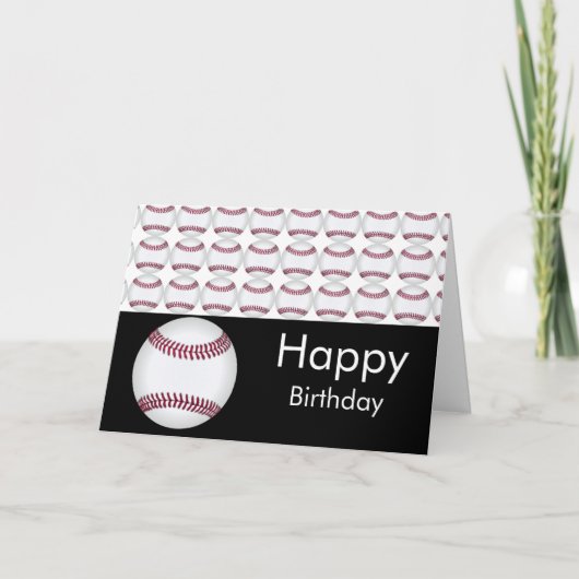Carte d'anniversaire de baseball (Devant)
