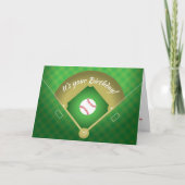 Carte d'anniversaire de baseball en losange Design (Devant)