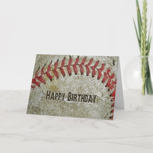 Carte d'anniversaire de baseball vintage (Devant)