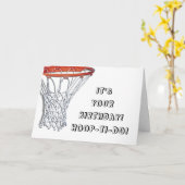 carte d'anniversaire de basket (Fleur jaune)