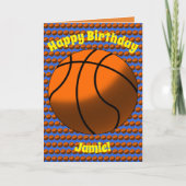 Carte d'anniversaire de basket-ball (Devant)