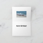 Carte d'anniversaire de bateau d'aviron (Intérieur)