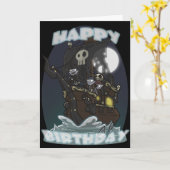 Carte d'anniversaire de bateau de pirate de (Fleur jaune)