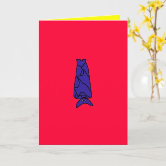 Carte d'anniversaire de batte (Fleur jaune)