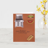 Carte d'anniversaire de BBQ (Fleur jaune)