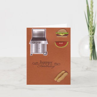 Carte d'anniversaire de BBQ