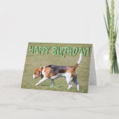 Carte d'anniversaire de beagle (Devant)