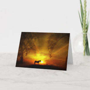 Carte d'anniversaire de beau cheval