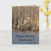 Carte d'anniversaire de beau-fils (Fleur jaune)