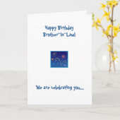 Carte d'anniversaire de beau-frère (Fleur jaune)