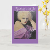 Carte d'anniversaire de beauté vintage (Fleur jaune)